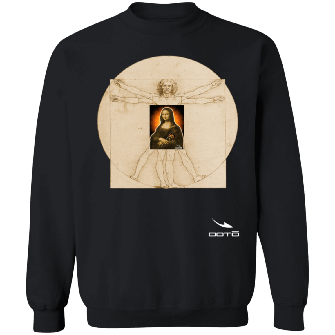 OOTO - DAVINCIS' VITRUVIAN MEETS MONA X OOTO - Z65 Crewneck Pullover Sweatshirt - 4 COLORS -