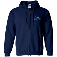 Thumbnail for OOTO - DASH EN TURQUOISE - G186 Zip Up Hooded Sweatshirt - 8 COLORS -