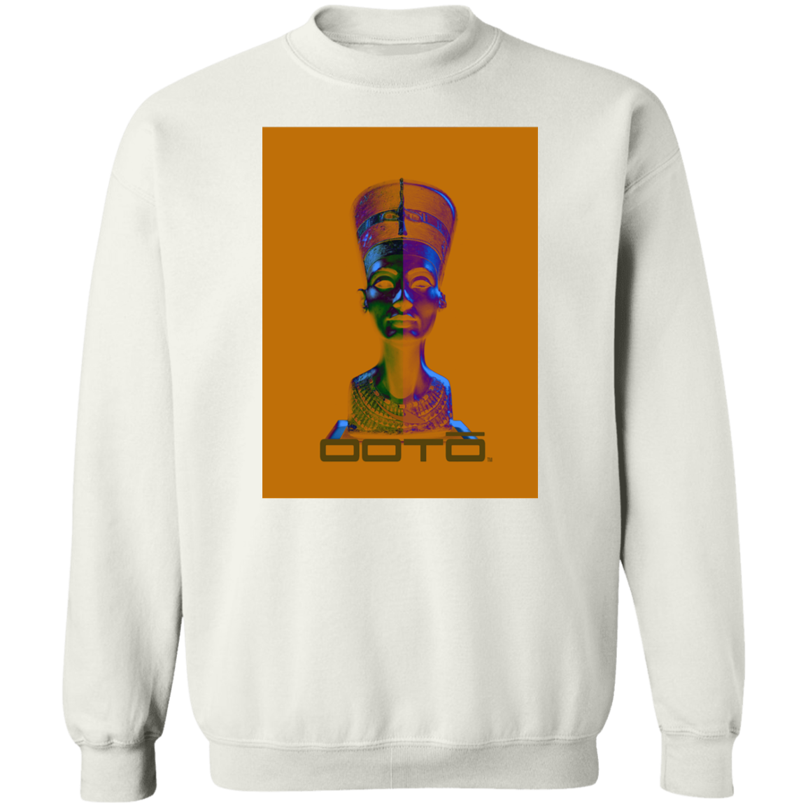 OOTO - NEFERTITI X ANCIENT ARTIST UNKNOWN X OOTO IN HALF YELLOW MET - Z65 Crewneck Pullover Sweatshirt - 5 COLORS -