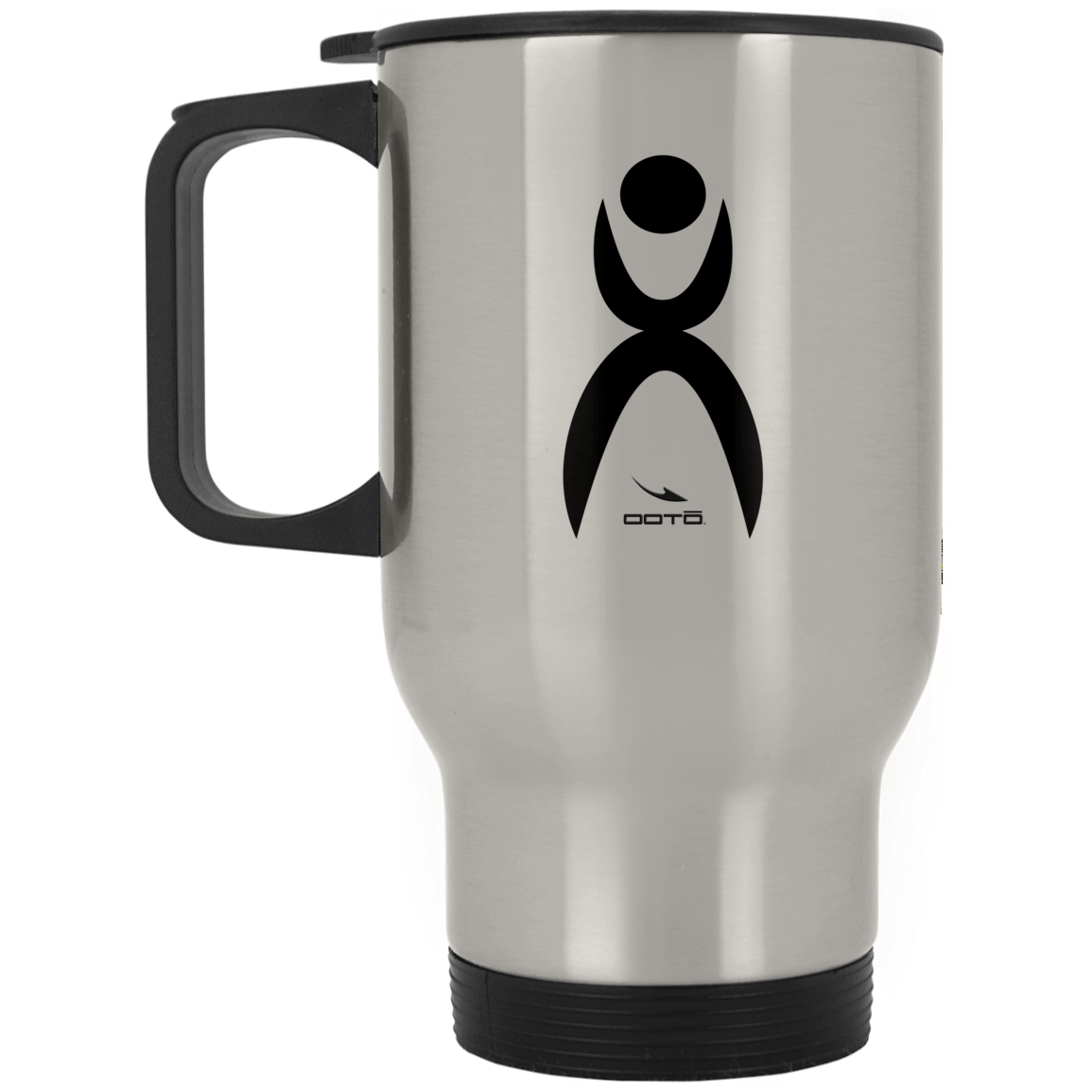 OOTO - GLYPHIC EN BLACK - XP8400S Silver Stainless Travel Mug -