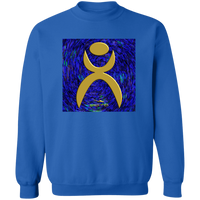 Thumbnail for OOTO - GLYPHIC EN GOLD OVER PLASMATIC STORM - G180 Crewneck Pullover Sweatshirt - 5 COLORS -