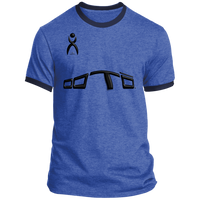 Thumbnail for DISTORTED WITH GLYPHIC BK PC54R Ringer Tee - 7 COLORS -