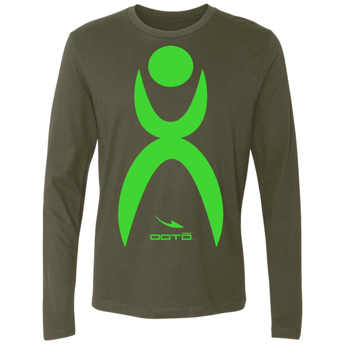 GLYPHIC EN LIME - LARGE NL3601 Men's Premium LS - 4 COLORS -