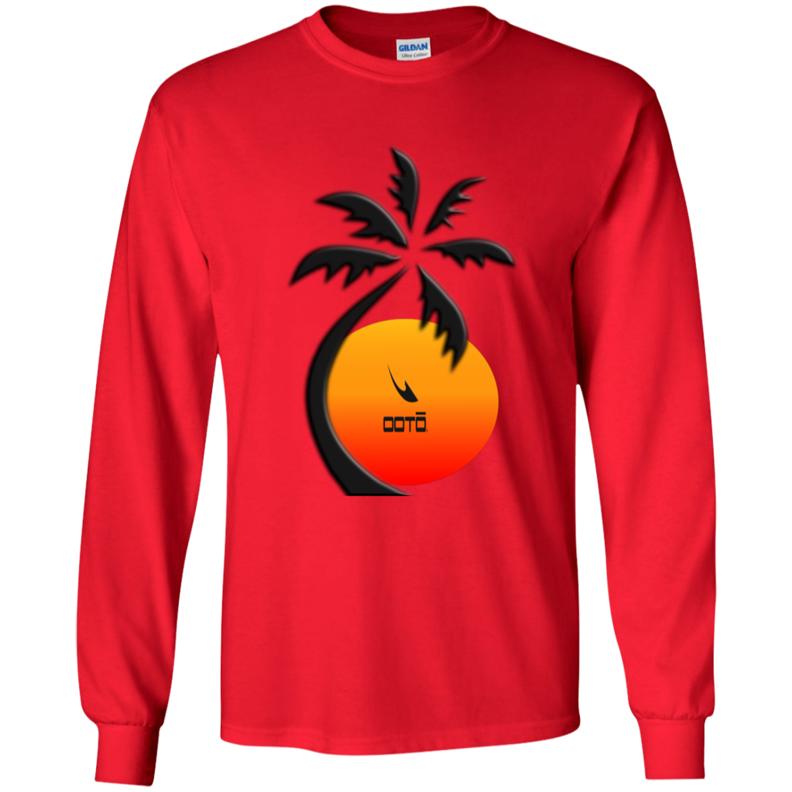 OOTO - PALM SUNSET - G540B Youth LS T-Shirt - 3 COLORS -