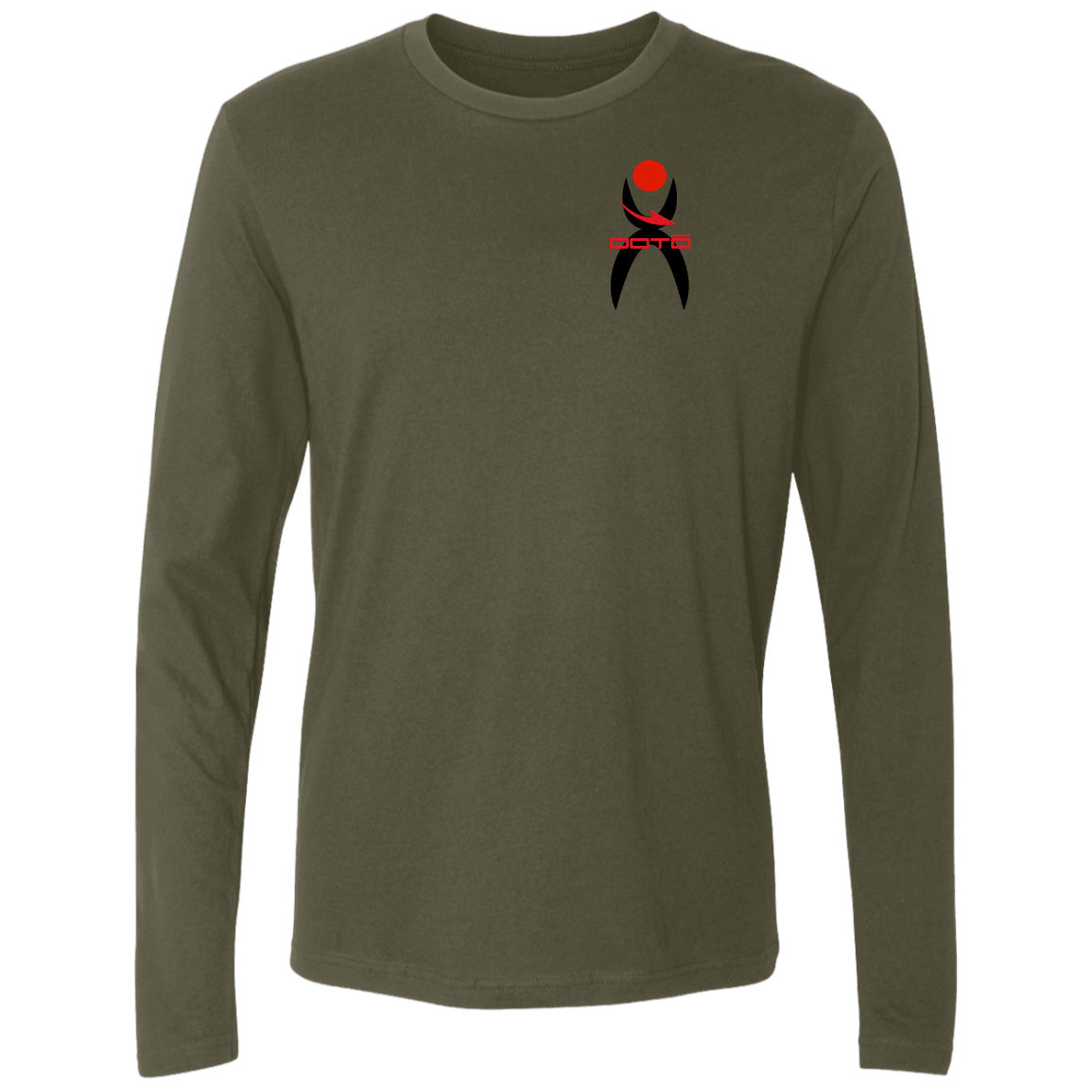 GLYPHIC EN BLACK RED / DASH EN RED - NL3601 Men's Premium LS - 7 COLORS -