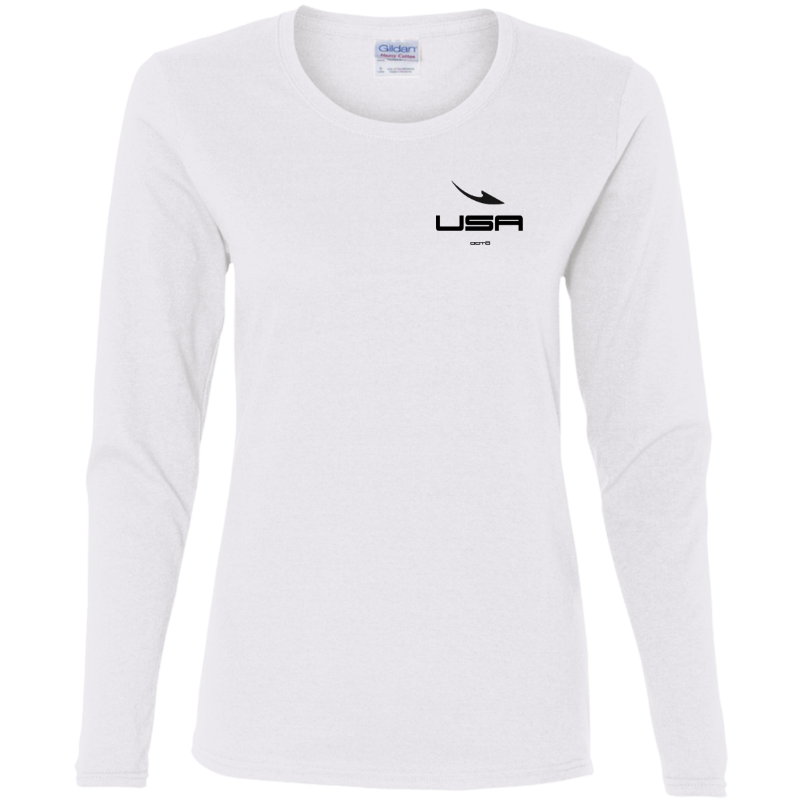 USA OOTO DASH EN BLACK - G540L Ladies' Cotton LS T-Shirt - 4 COLORS -