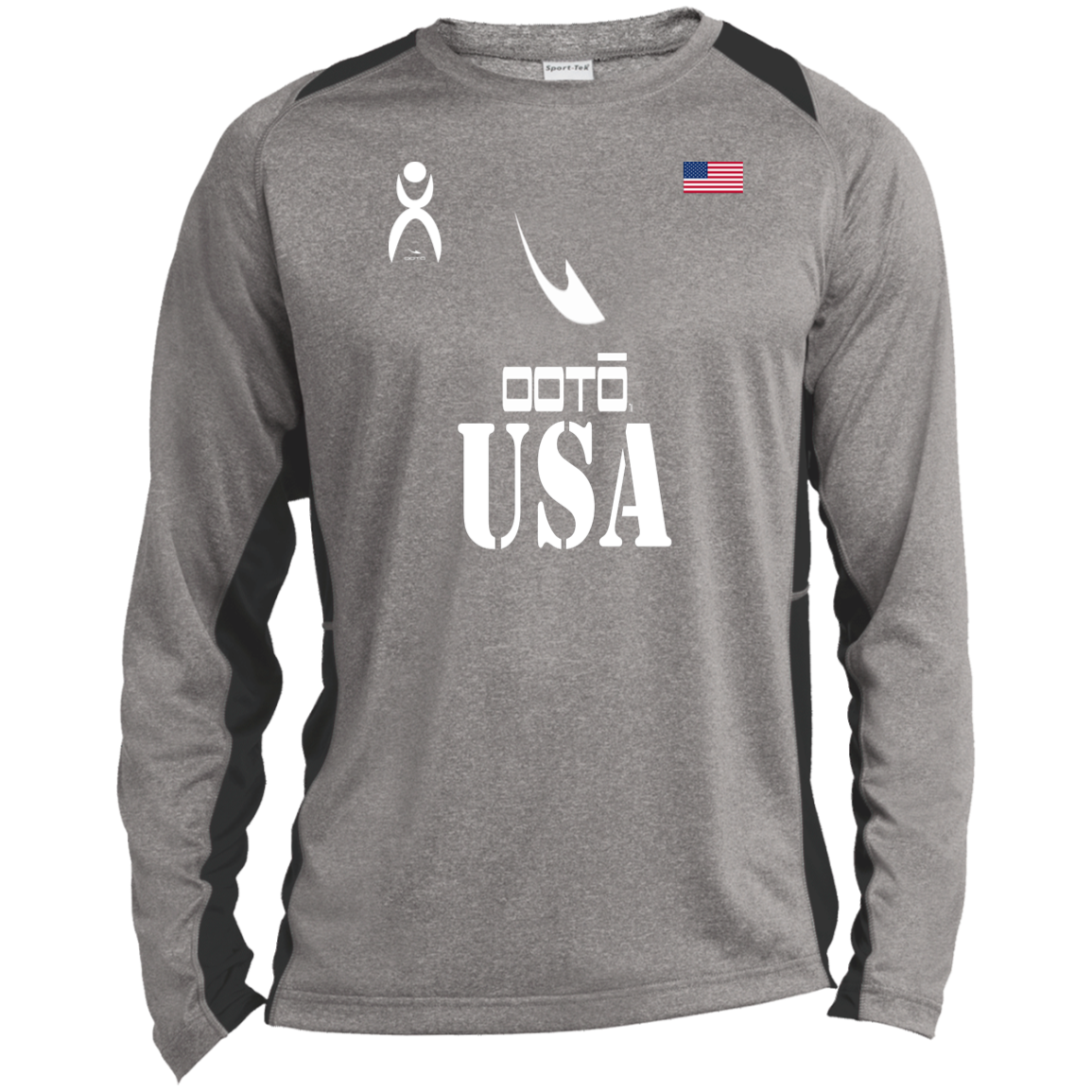 USA - ST361LS Long Sleeve Heather Colorblock Performance Tee - 5 COLORS -