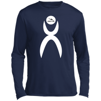 Thumbnail for GLYPHIC EN WHITE - DASH EN BLACK - ST350LS Men’s Long Sleeve Performance Tee - 5 COLORS -