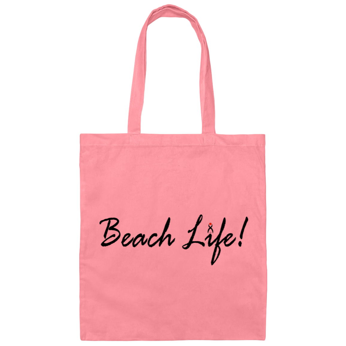 OOTO - "BEACH LIFE" WITH GLYPHIC BK RD - BE007 Canvas Tote Bag - 6 COLORS -