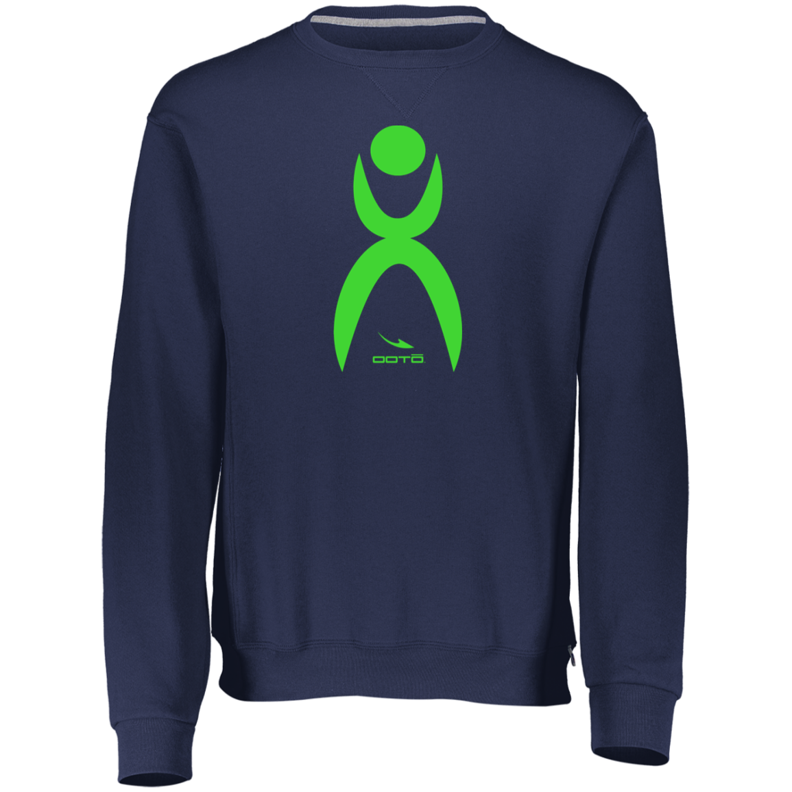 OOTO - GLYPHIC EN LIME - LARGE 998HBB Youth Dri-Power Fleece Crewneck Sweatshirt - 3 COLORS -