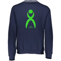 Thumbnail for OOTO - GLYPHIC EN LIME - LARGE 998HBB Youth Dri-Power Fleece Crewneck Sweatshirt - 3 COLORS -