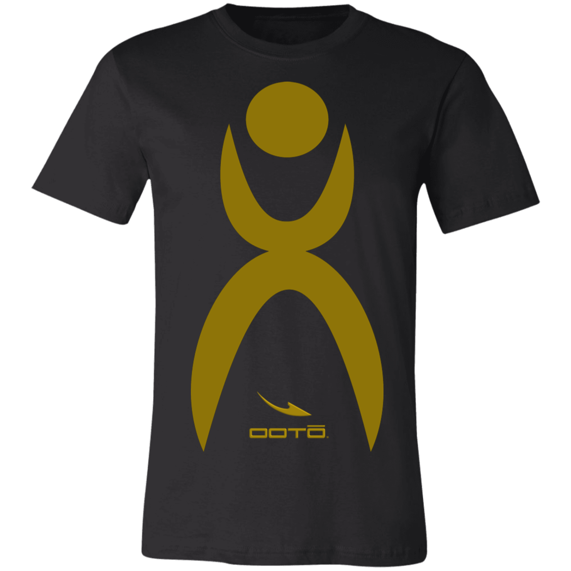 LARGE GLYPHIC EN OLIVE GOLD - 3001C Unisex Jersey Short-Sleeve T-Shirt - 3 COLORS -