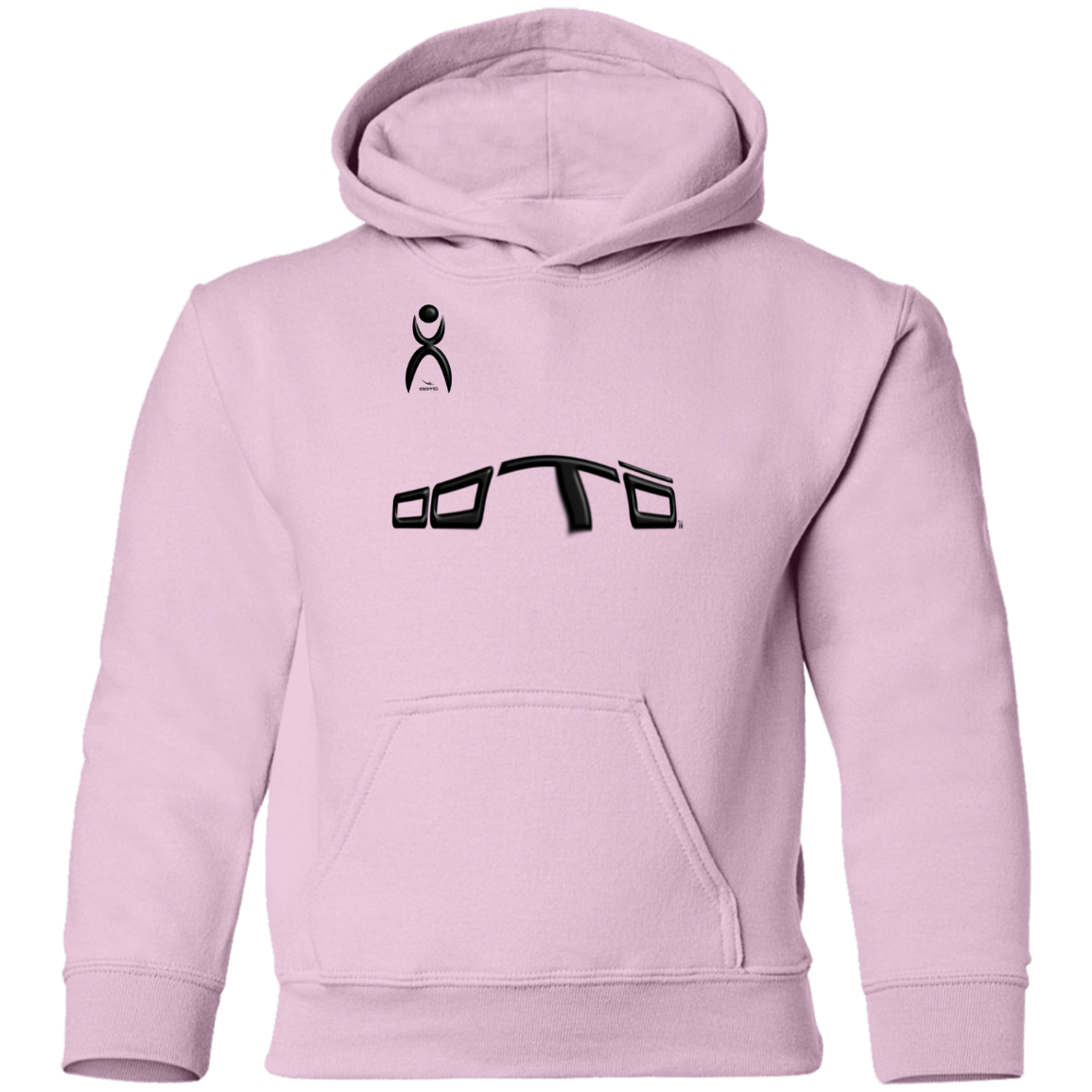 OOTO - DISTORTED WITH GLYPHIC - BK G185B Youth Pullover Hoodie - 6 COLORS -