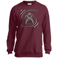 Thumbnail for OOTO - SPIRALING GLYPHIC - PC90Y Youth Crewneck Sweatshirt - 5 COLORS -