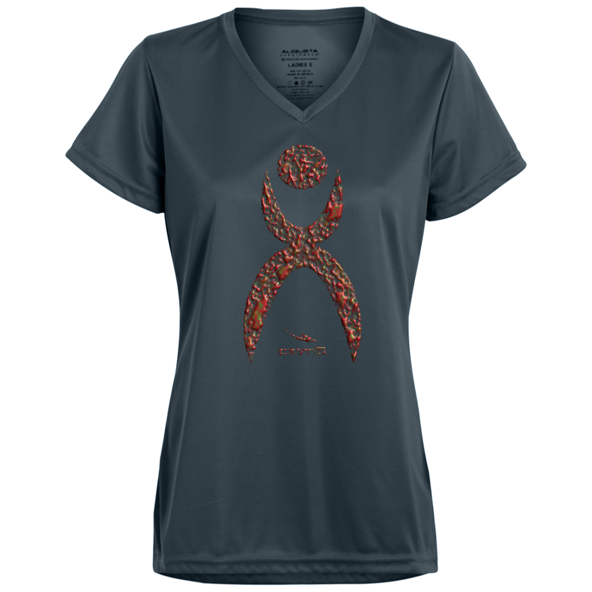 GLYPHIC EN HALTED PHASE - 1790 Ladies’ Moisture-Wicking V-Neck Tee - 6 COLORS -