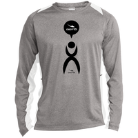 Thumbnail for GLYPHIC SPEAKS - ST361LS Long Sleeve Heather Colorblock Performance Tee - 2 COLORS -