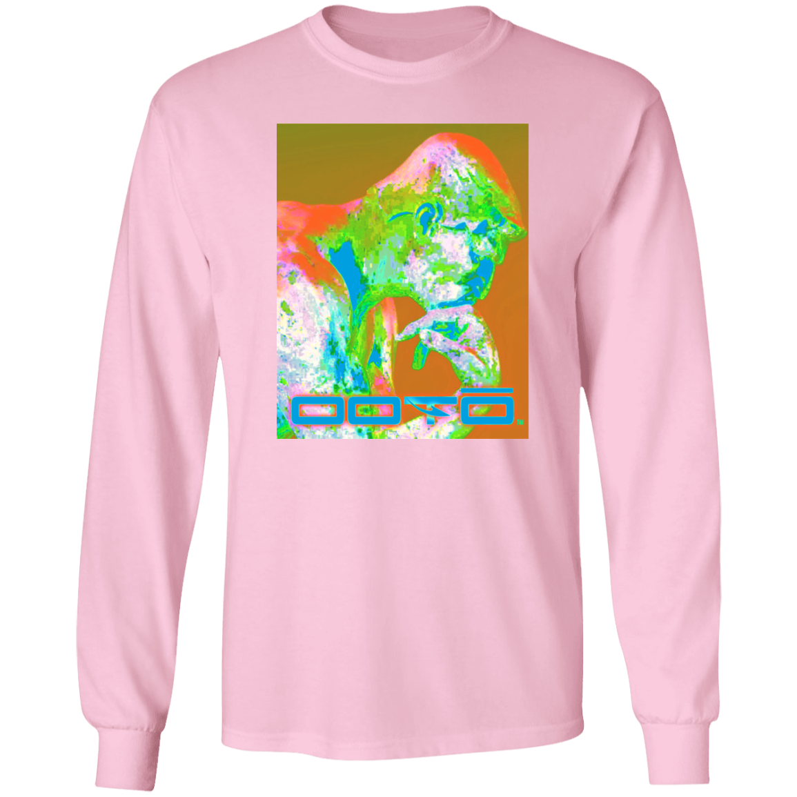 RODINS THE THINKER X OOTO EN PASTEL - G240 LS Ultra Cotton T-Shirt - 5 COLORS -