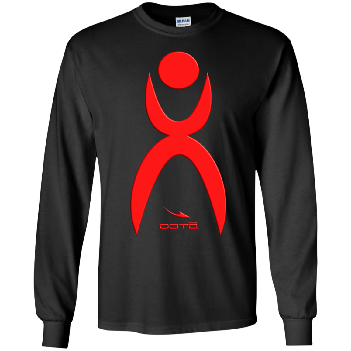 OOTO - GLYPHIC EN RED - G240B Youth LS T-Shirt - 7 COLORS -