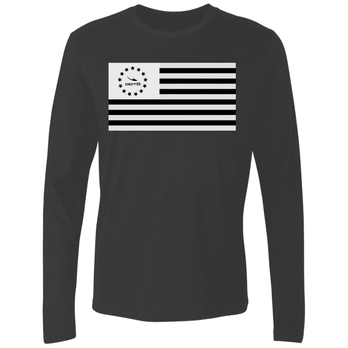 HEAVENS TO BETSY B & W FLAG - NL3601 Men's Premium LS - 5 COLORS -