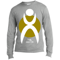 Thumbnail for GLYPHIC EN WHITE OVER OLIVE GOLD - USA100LS Long Sleeve Made in the US T-Shirt - 4 COLORS -