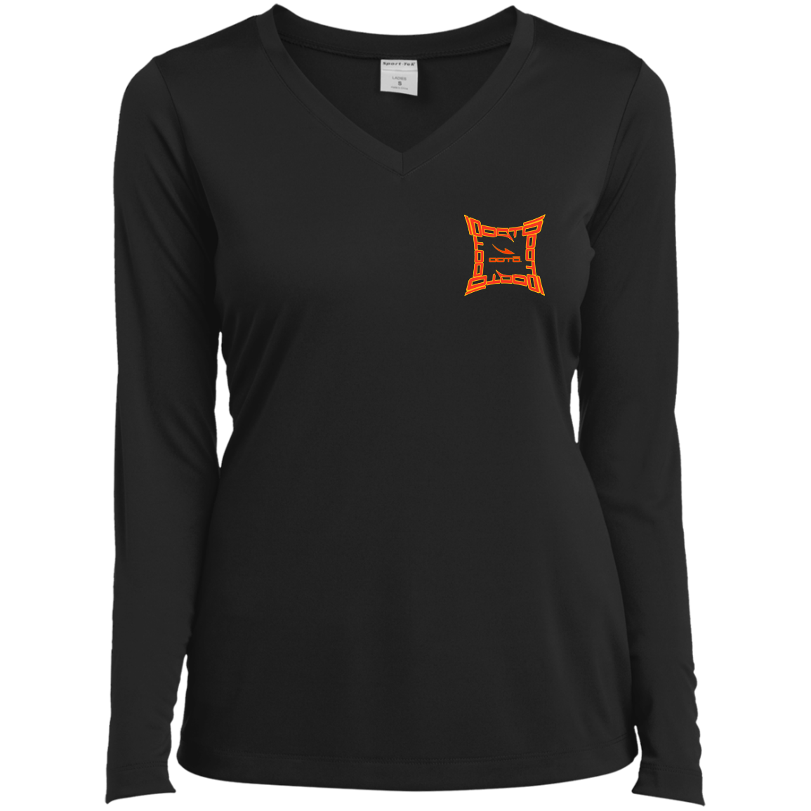 DISTORTA DASH - LST353LS Ladies’ Long Sleeve Performance V-Neck Tee - 2 COLORS -