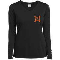 Thumbnail for DISTORTA DASH - LST353LS Ladies’ Long Sleeve Performance V-Neck Tee - 2 COLORS -