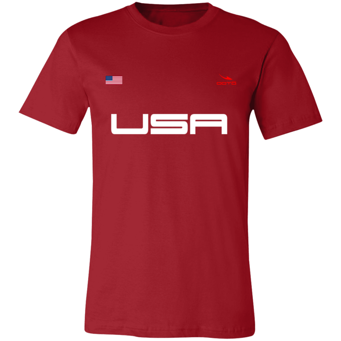 USA - DASH - FLAG - 3001C Unisex Jersey Short-Sleeve T-Shirt - 6 COLORS -