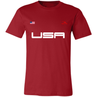 Thumbnail for USA - DASH - FLAG - 3001C Unisex Jersey Short-Sleeve T-Shirt - 6 COLORS -