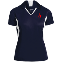 Thumbnail for OOTO - BIG STEPPIN GLYPHIC EN RED -  LST655 Ladies' Colorblock Performance Polo - 7 COLORS -