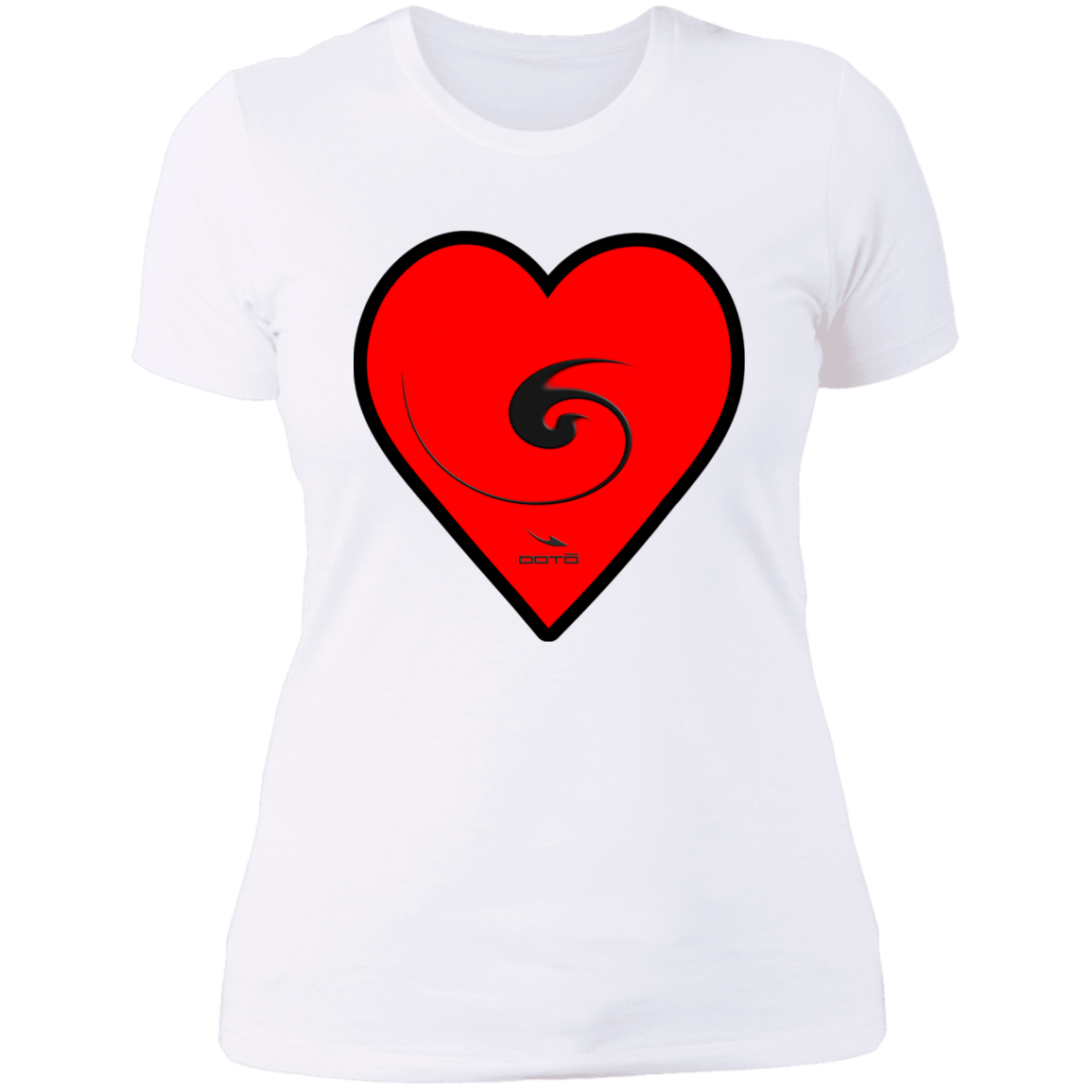 HEART FLYTE WITH DASH EN BLACK - NL3900 Ladies' Boyfriend T-Shirt - 3 COLORS -