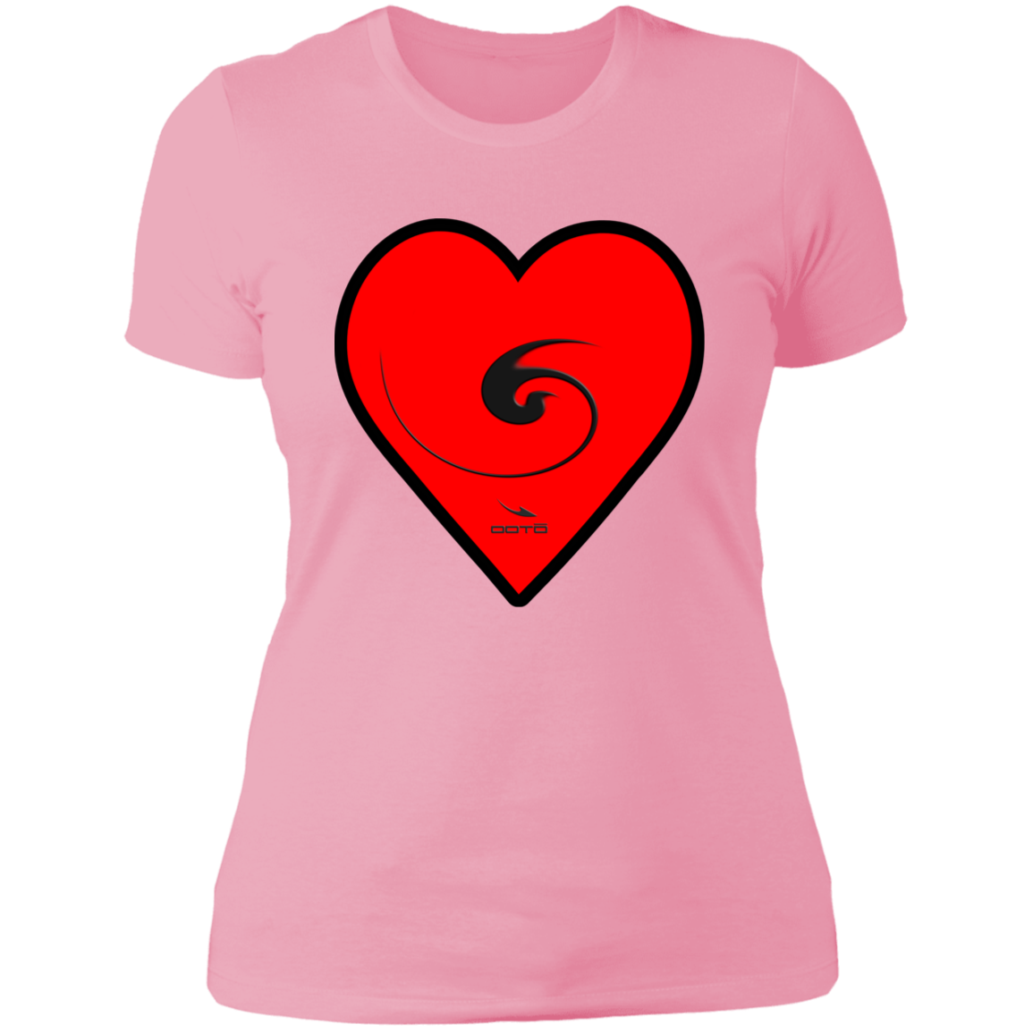 HEART FLYTE WITH DASH EN BLACK - NL3900 Ladies' Boyfriend T-Shirt - 3 COLORS -