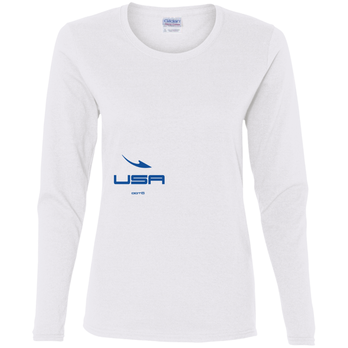 USA OOTO DASH EN BLUE - G540L Ladies' Cotton LS T-Shirt - 1 COLOR -