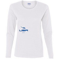 Thumbnail for USA OOTO DASH EN BLUE - G540L Ladies' Cotton LS T-Shirt - 1 COLOR -