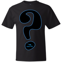 Thumbnail for QUESTION MARK NEON BLUE OL ON BLACK - 5180 Beefy T-Shirt - 3 COLORS