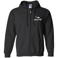 Thumbnail for OOTO - DASH EN WHITE - G186 Zip Up Hooded Sweatshirt - 3 COLORS -