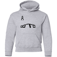 Thumbnail for OOTO - DISTORTED WITH GLYPHIC - BK G185B Youth Pullover Hoodie - 6 COLORS -