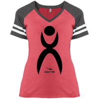 Thumbnail for GLYPHIC EN BLACK - DM476 Ladies' Game V-Neck T-Shirt - 6 COLORS -