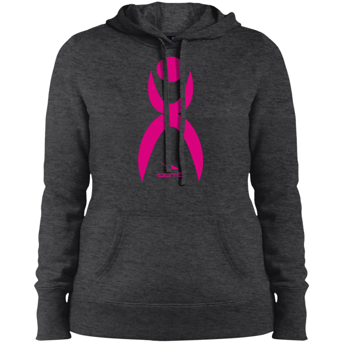 OOTO - GLYPHIC EN NEON PINK - LST254 Ladies' Pullover Hooded Sweatshirt - 5 COLORS -