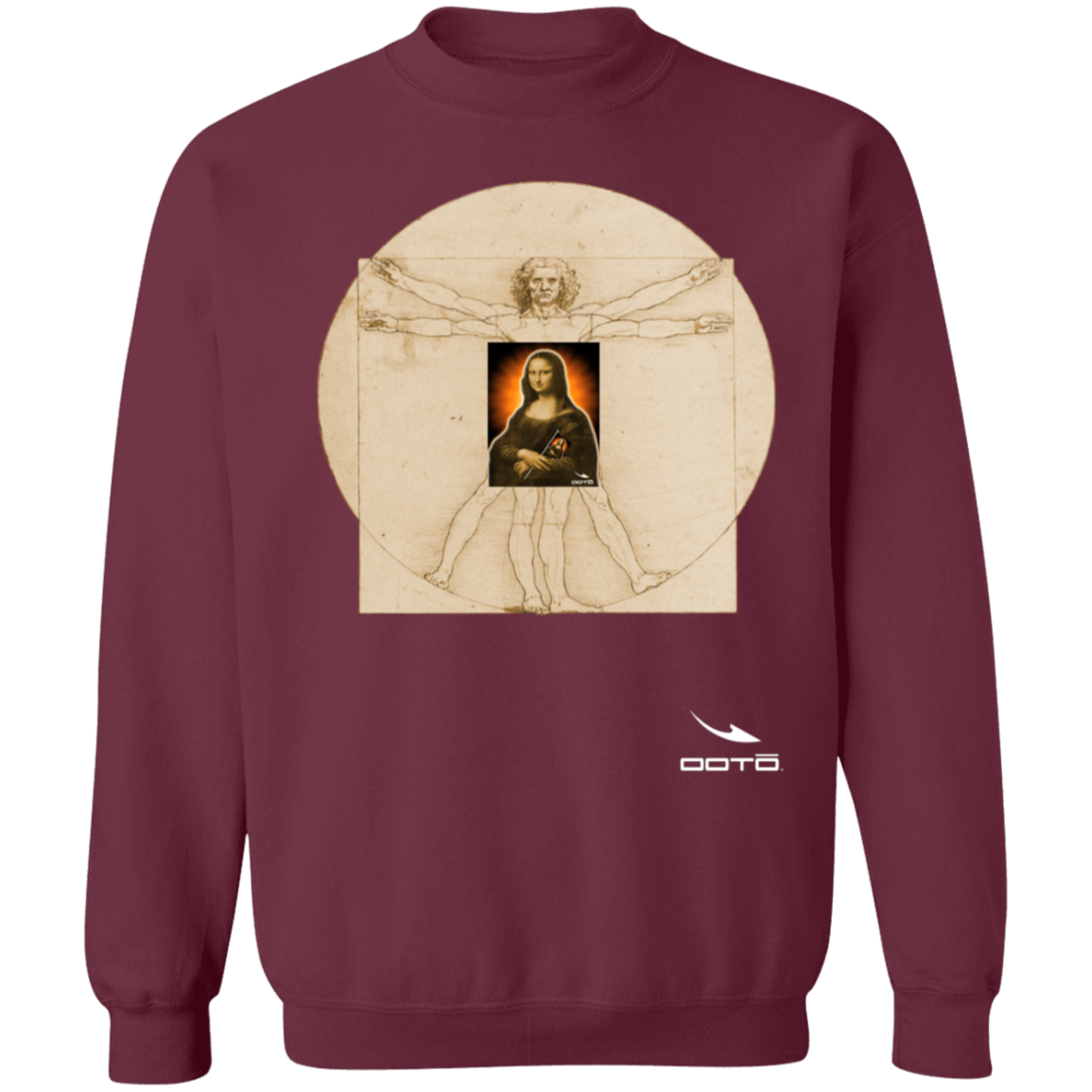 OOTO - DAVINCIS' VITRUVIAN MEETS MONA X OOTO - Z65 Crewneck Pullover Sweatshirt - 4 COLORS -