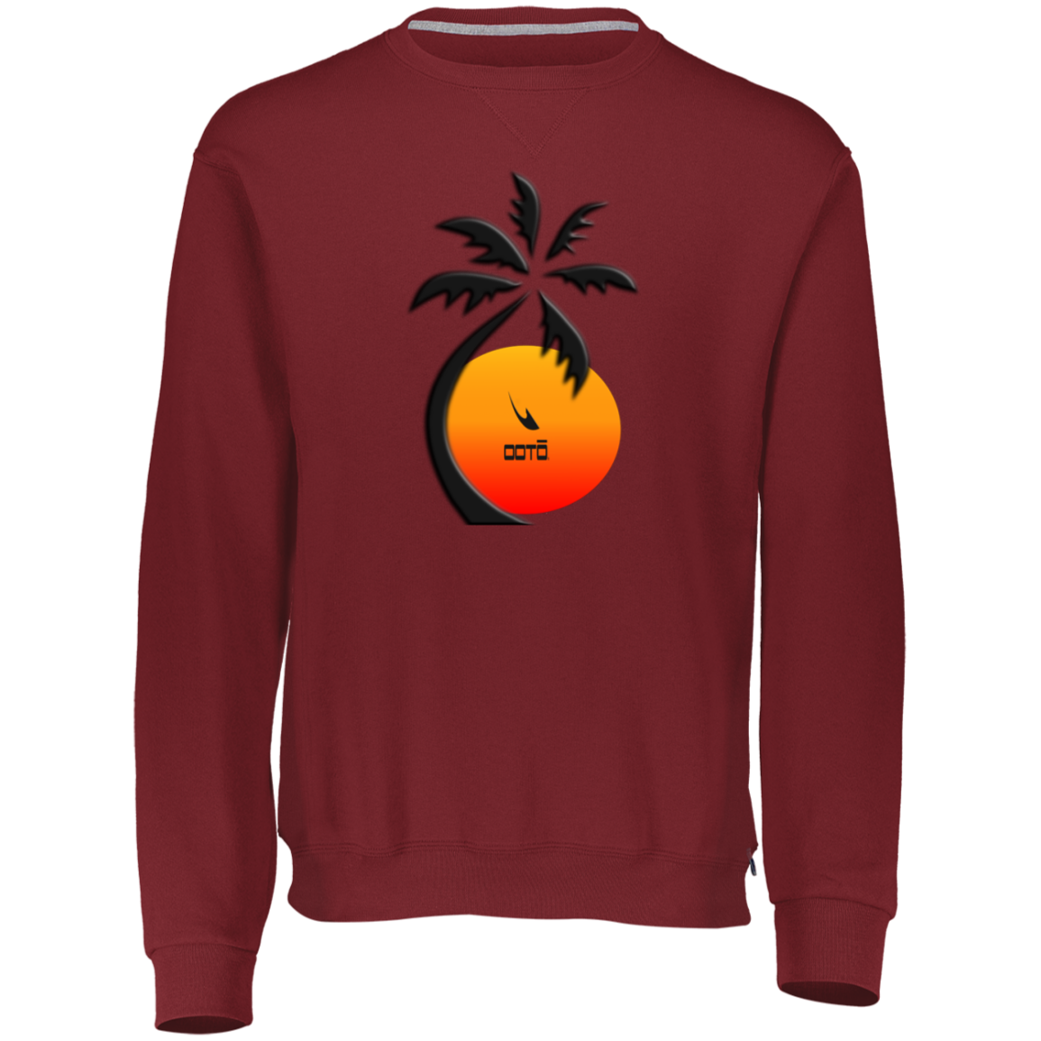 OOTO - PALM SUNSET - 698HBM Dri-Power Fleece Crewneck Sweatshirt - 7 COLORS -