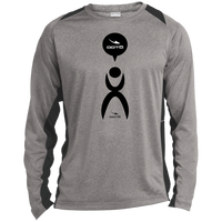 Thumbnail for GLYPHIC SPEAKS - ST361LS Long Sleeve Heather Colorblock Performance Tee - 2 COLORS -