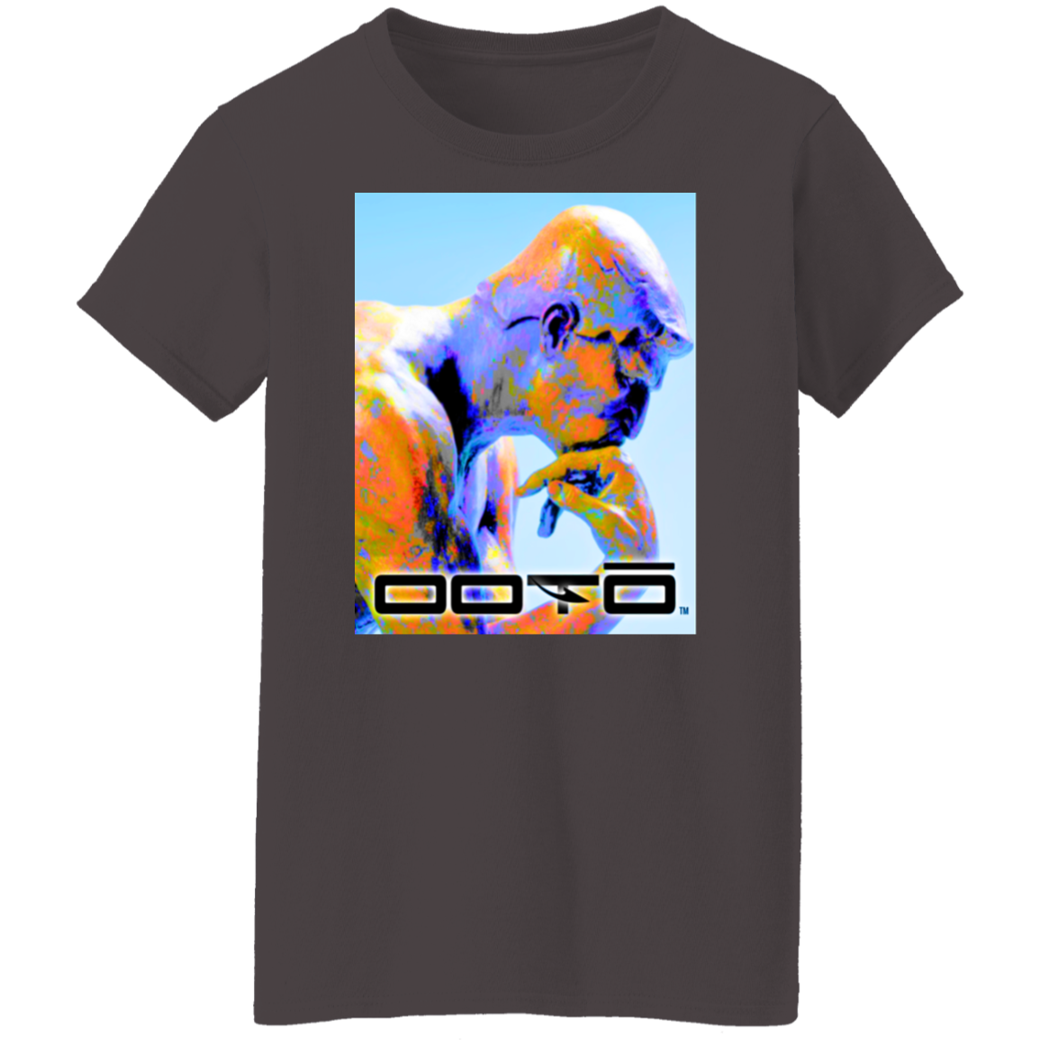 RODINS THE THINKER X OOTO EN MULTI COLOR - G500L Ladies' 5.3 oz. T-Shirt - 3 COLORS -