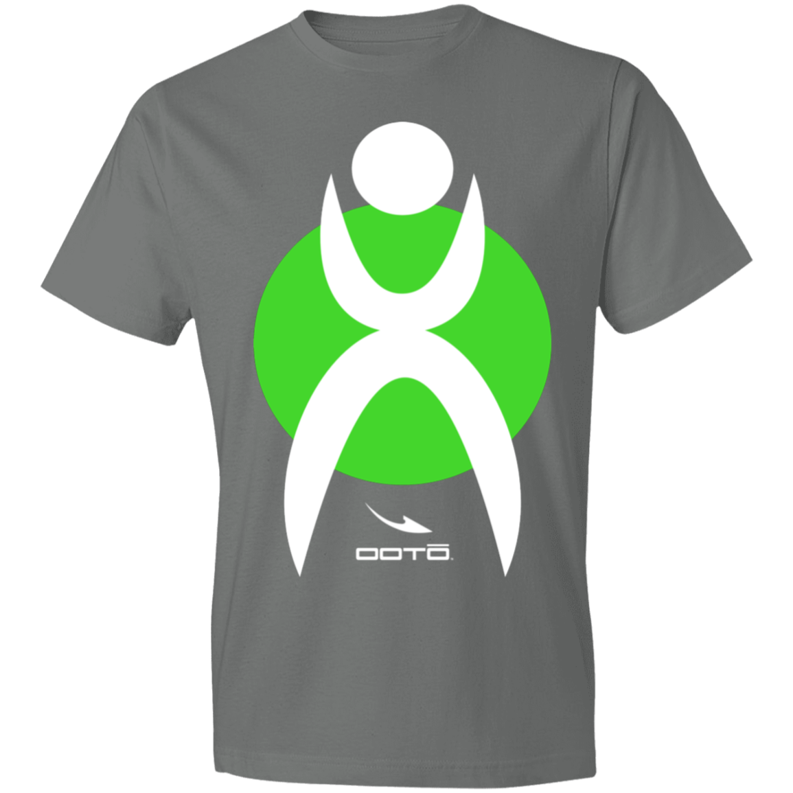 GLYPHIC EN WHITE OVER LIME CIRCLE - 980 Lightweight T-Shirt 4.5 oz - 6 COLORS -