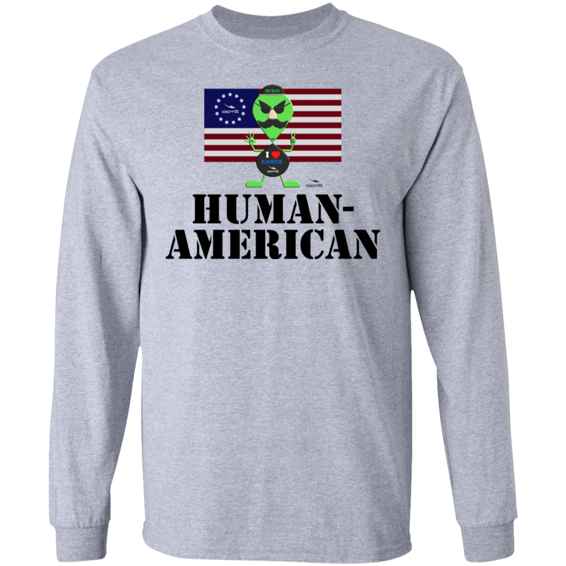 AL - HUMAN-AMERICAN - G240 LS Ultra Cotton T-Shirt - 7 COLORS -