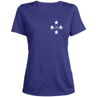 Thumbnail for 4 STAR DASH WT. - LST360 Ladies' Heather Scoop Neck Performance Tee - 2 COLORS -