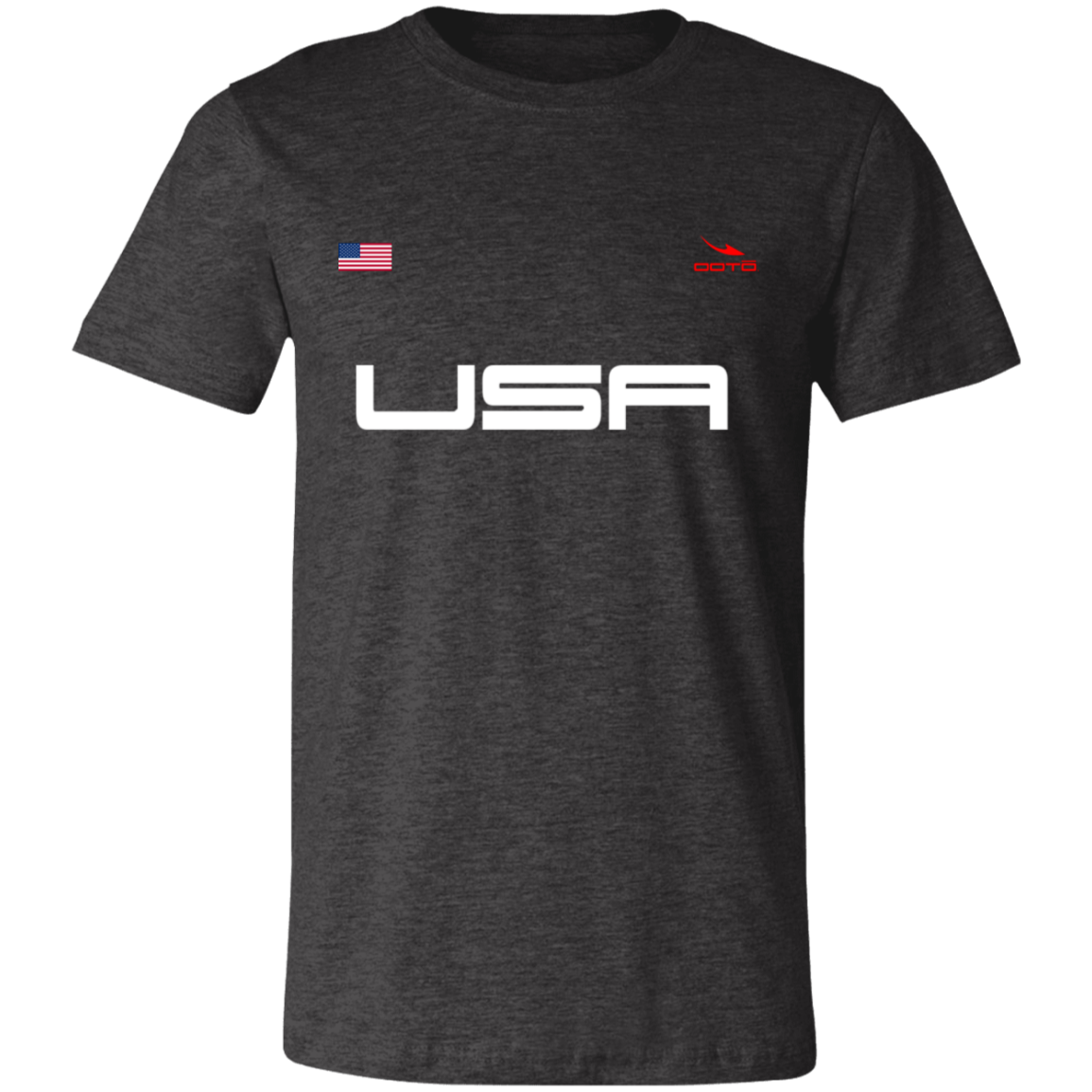 USA - DASH - FLAG - 3001C Unisex Jersey Short-Sleeve T-Shirt - 6 COLORS -