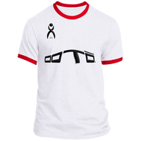 Thumbnail for DISTORTED WITH GLYPHIC BK PC54R Ringer Tee - 7 COLORS -