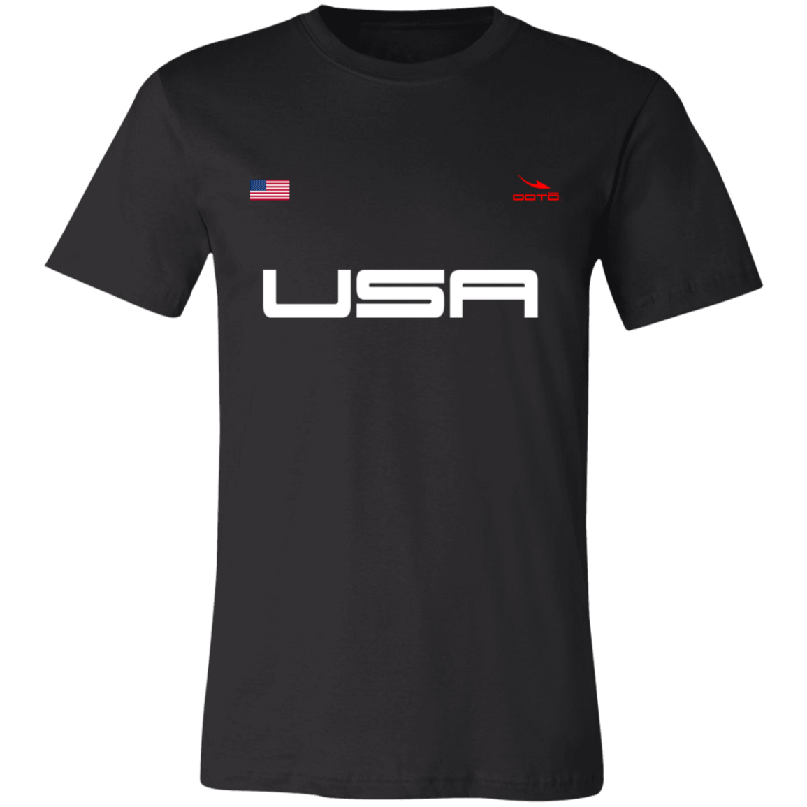 USA - DASH - FLAG - 3001C Unisex Jersey Short-Sleeve T-Shirt - 6 COLORS -