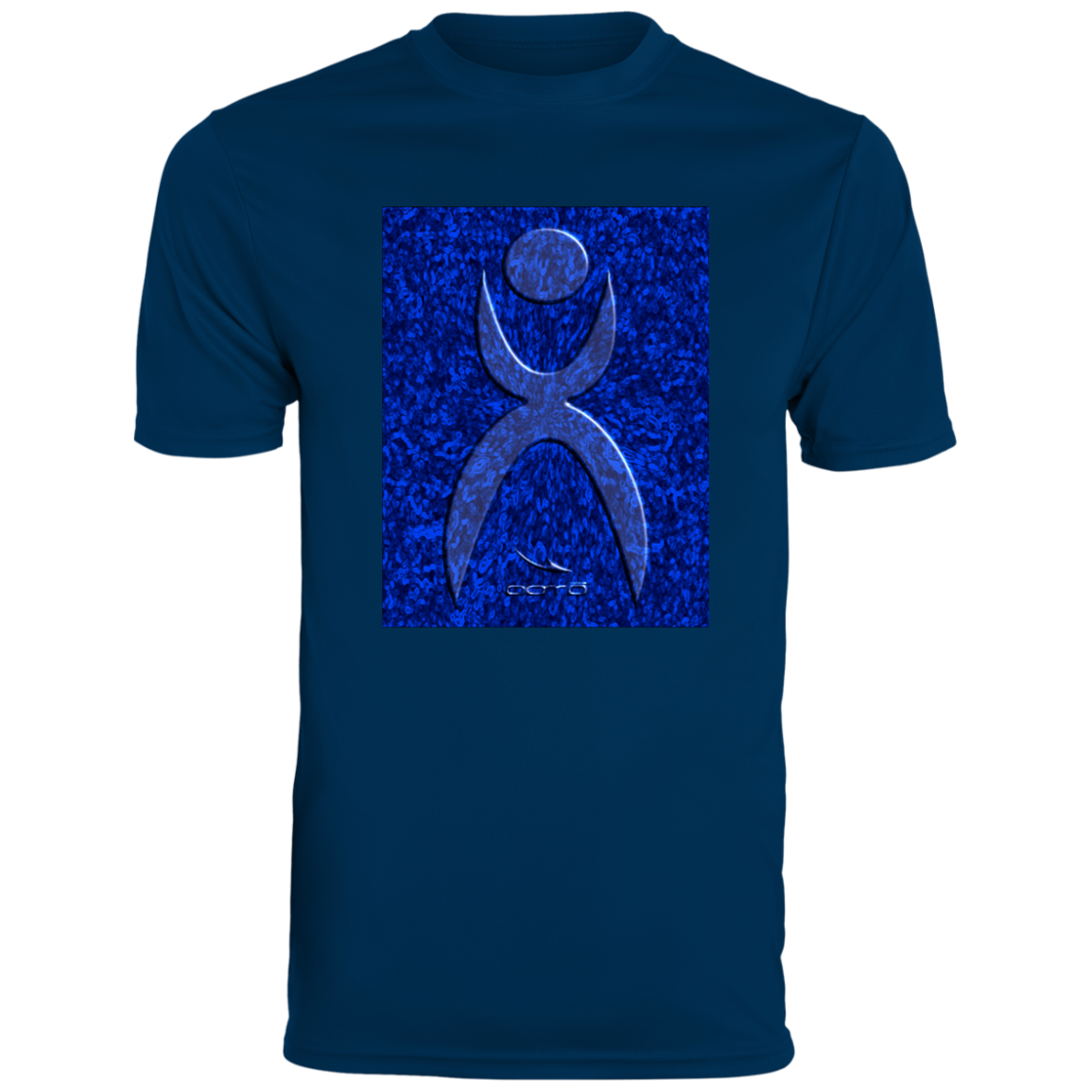 GLYPHIC EN GLASS DOUBLE DEEP BLUE - 790 Men's Moisture-Wicking Tee - 2 COLORS-