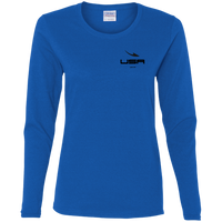 Thumbnail for USA OOTO DASH EN BLACK - G540L Ladies' Cotton LS T-Shirt - 4 COLORS -